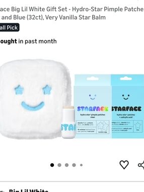 Starface Big Lil White Gift Set - Hydro-Star Pimple Patches Clear and Blue (32ct